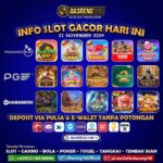 Info Slot Online Gacor 21 November 2024